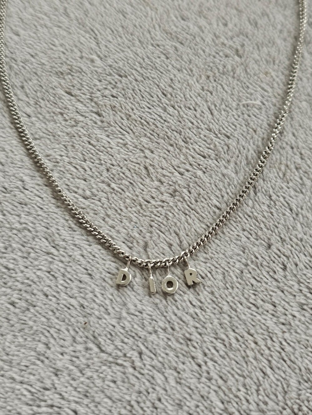 Dior Silver Letter Charm Necklace - DIOR Pendant - Picture 8 of 10
